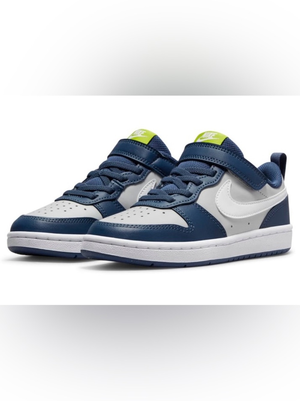 Nike Boys Court Borough Low 2 'Grey Fog Mystic Navy', 3